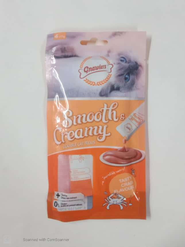 GNAWLERS,SMOOTH & CREAMY,LICKABLE CAT TREATS 60G