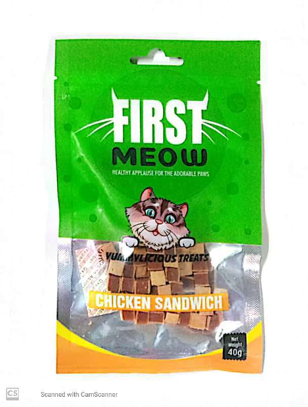 FIRST MEOW, CHICKEN SANDWICH 40G