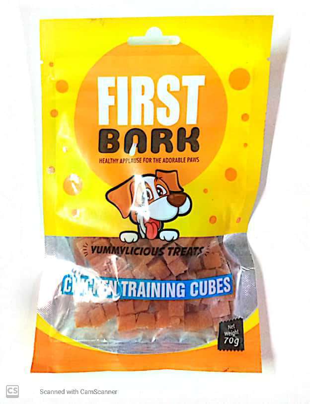 FIRST BARK CHICKEN TRAINING CUBES 70G