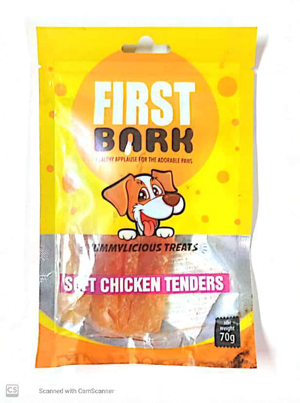 FIRST BARK SOFT CHICKEN TENDERS 70G