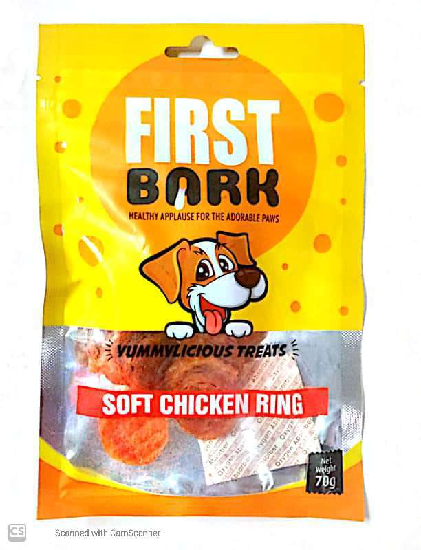FIRST BARK SOFT CHICKEN RING 70G