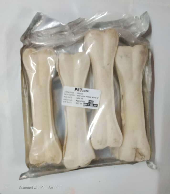 RAW HIDE PRESS BONE 6, 4PCS