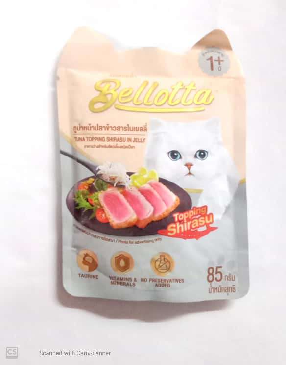 BELLOTTA,ADULT TUNA TOPPING SHIRASU IN JELLY,85G