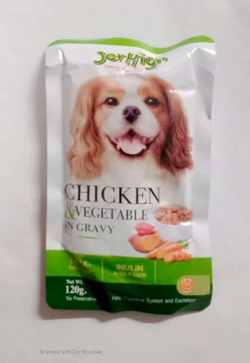 JERHIGH,CHICKEN & VEGETABLE IN GRAVY,120G